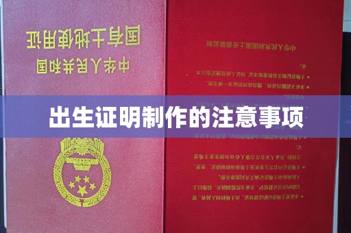 蓬莱出生证明制作的注意事项
